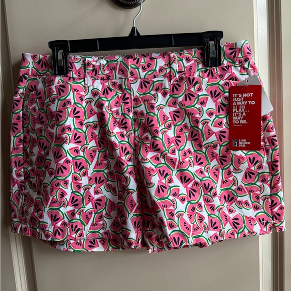 PGA Tour performance shorts. Watermelon print - Picture 1 of 4